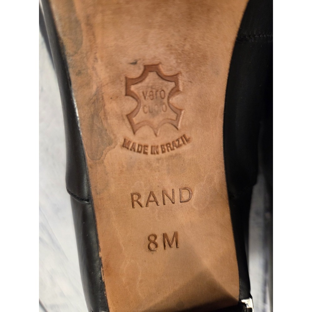 Brighton Vintage 1990s Womens Black LEATHER Sz 8 Ankle Booties‎ Boots - Picture 9 of 11